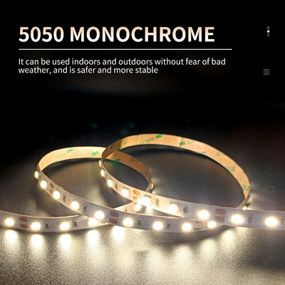 Monochrom SMD 5050 LED Lichtleiste 112Stk/M 12/24V für Badezimmerspiegelleuchte